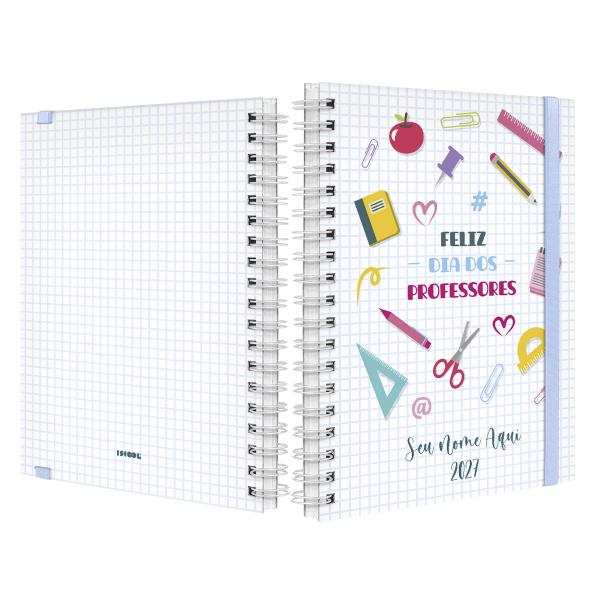Agenda Planner Semanal Plus Personalizada Professores Dia dos Professores 2027