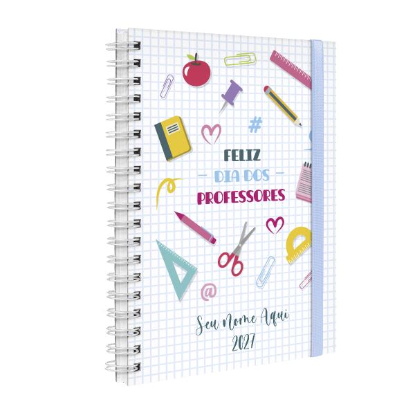 Agenda Planner Semanal Plus Personalizada Professores Dia dos Professores 2027