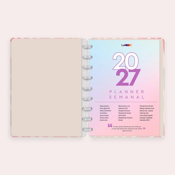 Iscool Disc Prime Planner Datado Natural Fashion Zebra 2027