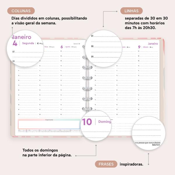 Iscool Disc Prime Planner Datado Natural Fashion Zebra 2027