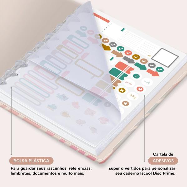 Iscool Disc Prime Planner Datado Natural Fashion Zebra 2027