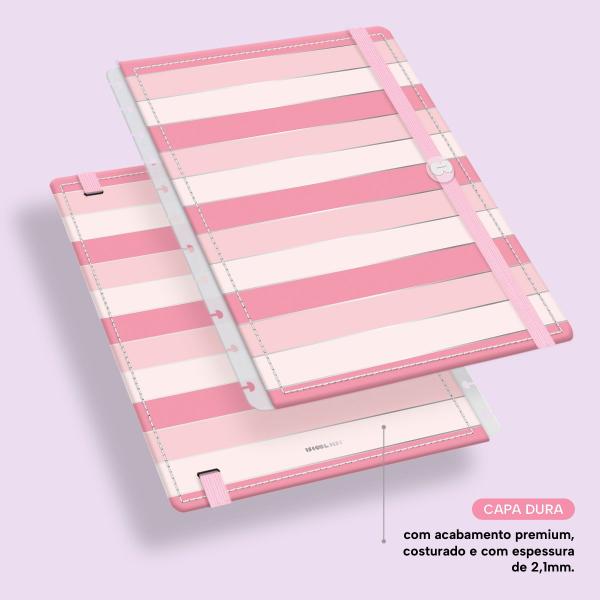 Capas Colors Sweet Listras Rosa Prata G