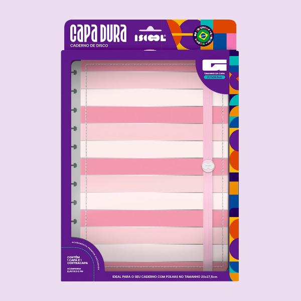 Capas Colors Sweet Listras Rosa Prata G