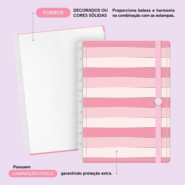 Capas Colors Sweet Listras Rosa Prata G