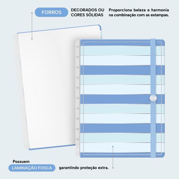 Capas Colors Sweet Listras Azul Prata G