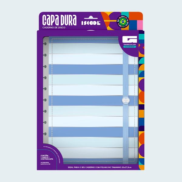 Capas Colors Sweet Listras Azul Prata G