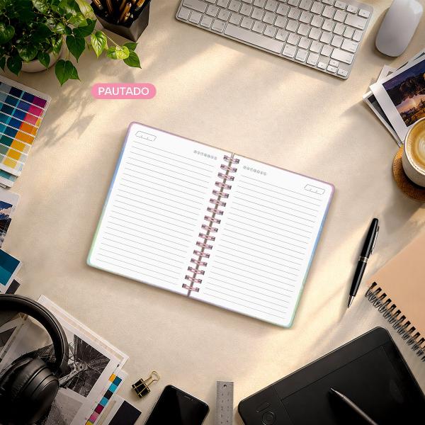 Caderno Premium Colors Pautado Color Bloom 15x21cm 80 fls
