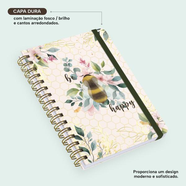 Caderno Premium Bosque Pautado Abelha 15x21cm 80 fls