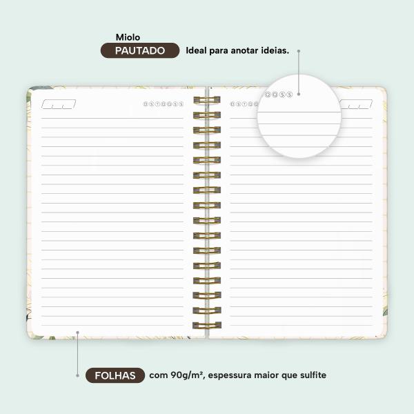 Caderno Premium Bosque Pautado Abelha 15x21cm 80 fls