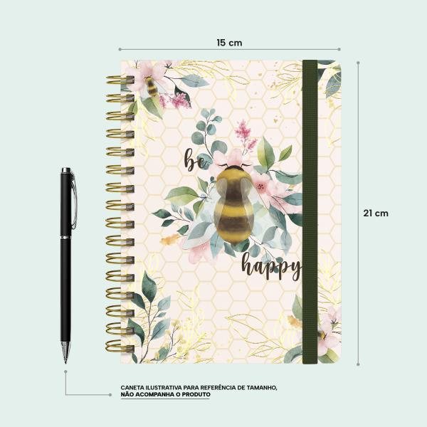 Caderno Premium Bosque Pautado Abelha 15x21cm 80 fls