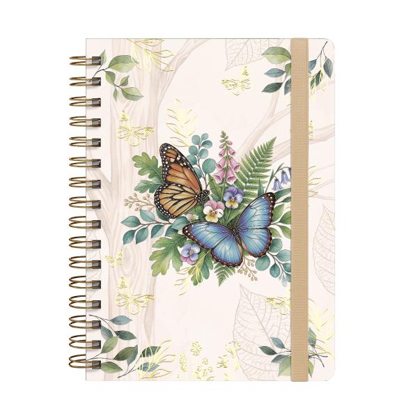 Caderno Premium Bosque Pautado Borboletas 15x21cm 80 fls
