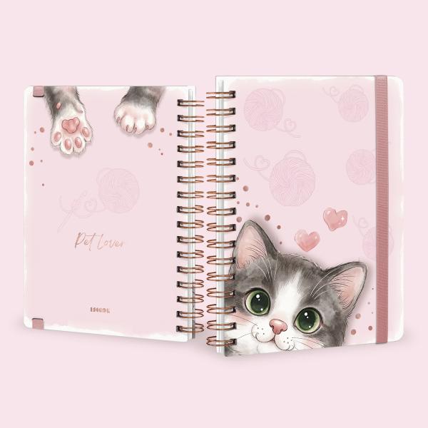 Caderno Premium Pet Lover Pautado Patinhas de Amor 15x21cm 80 fls