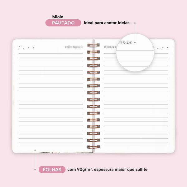 Caderno Premium Pet Lover Pautado Patinhas de Amor 15x21cm 80 fls