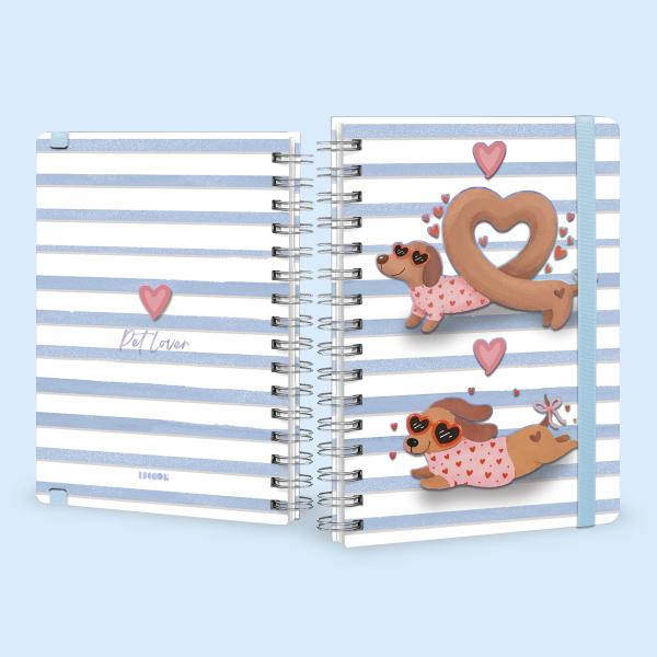 Caderno Premium Pet Lover Pautado Salsicha Love 15x21cm 80 fls