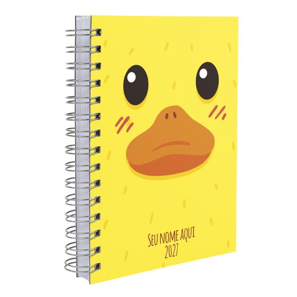 Agenda Personalizada Animais Pato Amarela