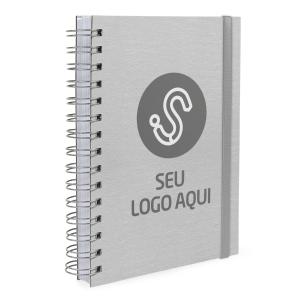 Agenda Plus Personalizada Seu Logo Aqui Aço Cinza