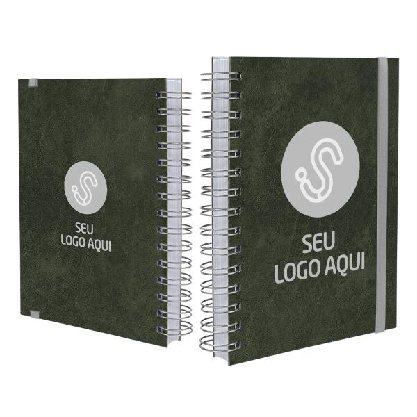 Agenda Plus Personalizada Seu Logo Aqui Couro Verde