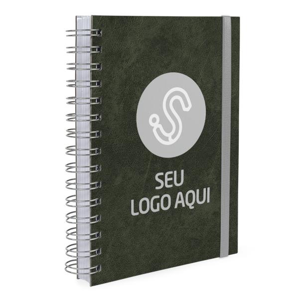 Agenda Plus Personalizada Seu Logo Aqui Couro Verde