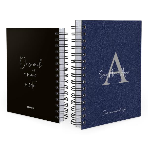 Agenda Personalizada Areia Sand Azul Prata