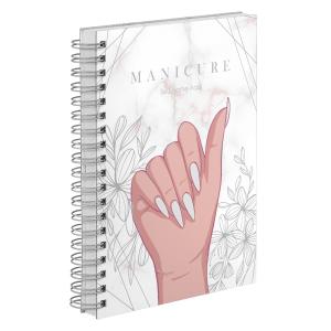 Agenda Comercial Personalizada Manicure Stiletto Branco