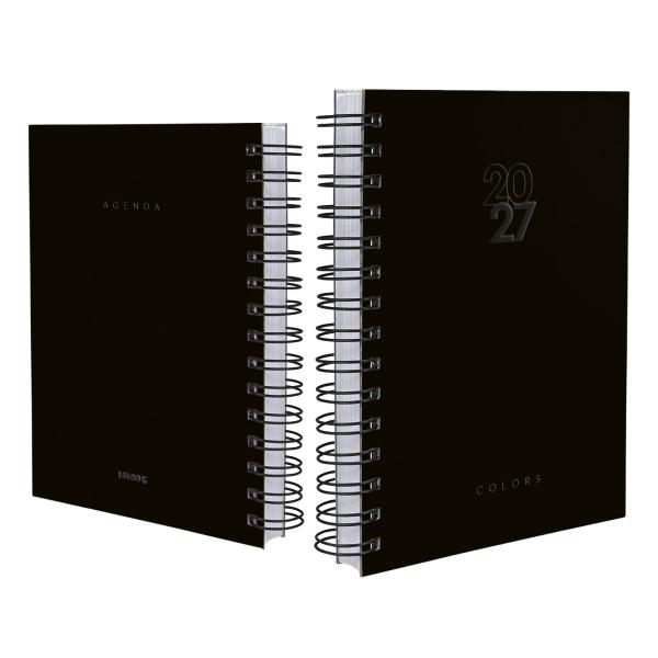 Agenda Solid Colors Preto Verniz