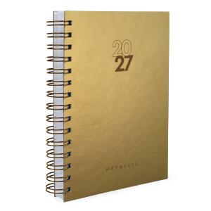 Agenda Solid Metallic Ouro