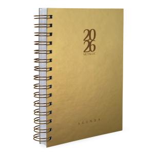 Agenda Solid Metallic Ouro