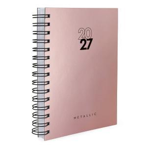 Agenda Solid Metallic Rose Gold