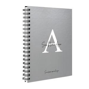 Agenda Planner Semanal Personalizada Moderna Letra Metalizada Prata