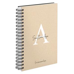 Agenda Diária Personalizada Areia Sand Nude
