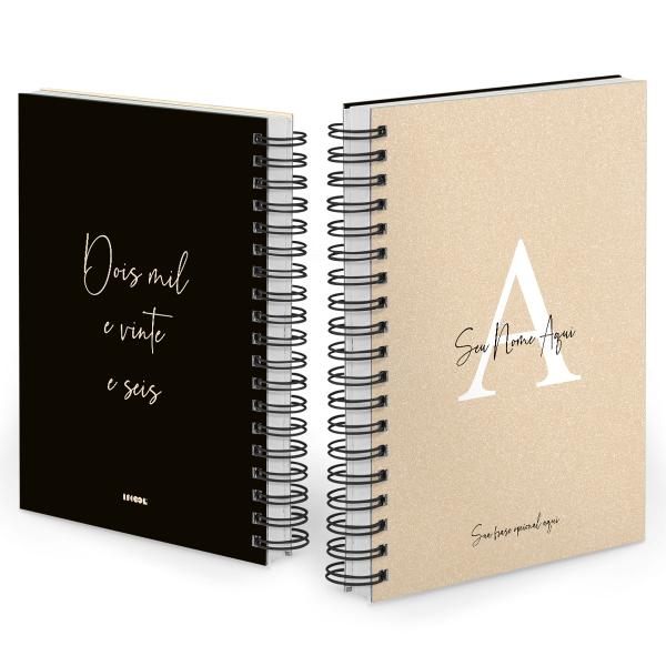 Agenda Diária Personalizada Areia Sand Nude