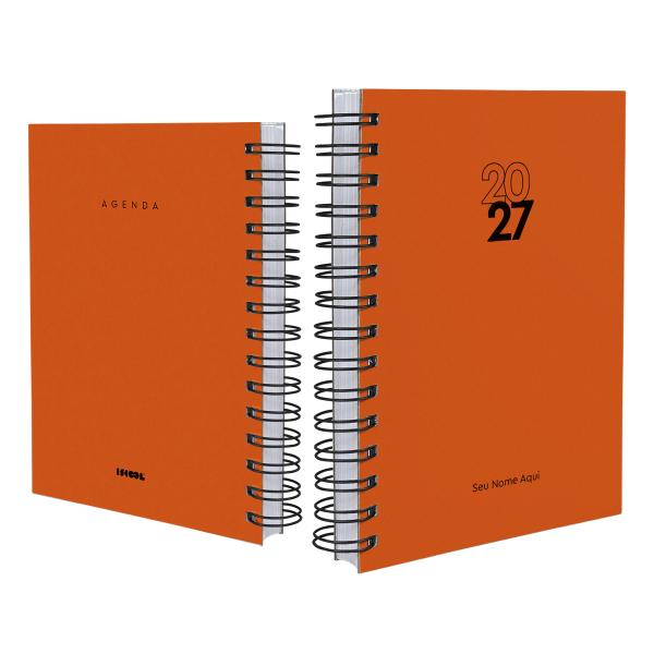 Agenda Personalizada Solid Colors Laranja 2027