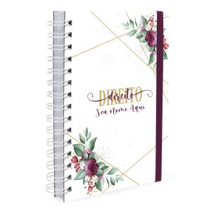Agenda Plus Personalizada Profissões Floral Direito Ouro